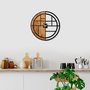 Wallity Reloj de pared decorativo de madera y metal Nogal y Negro